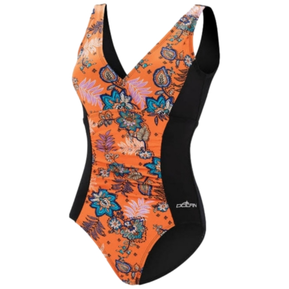 NWT Dolfin Swimwear Aqua Shape Drape Front Sweet Escape Panel and Black Size 18 - Picture 3 of 15